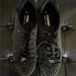 Lucky Step Black and White Studded Sneakers size 10 ladies